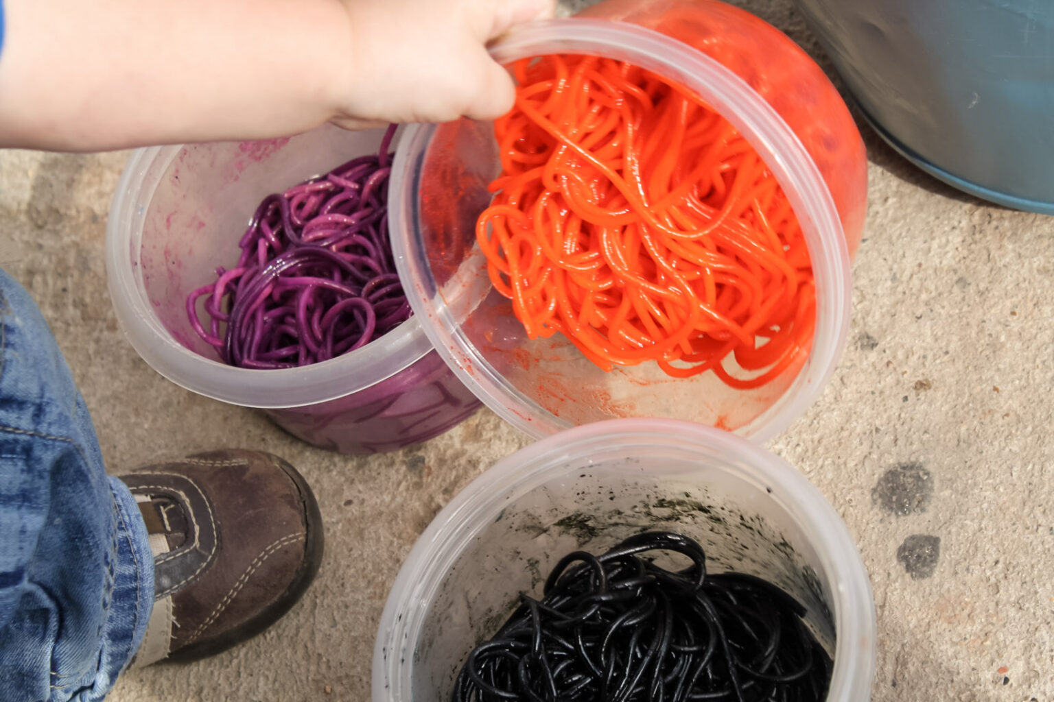 Spaghetti Slime Sensory Activity for Silly Toddler Fun HOAWG