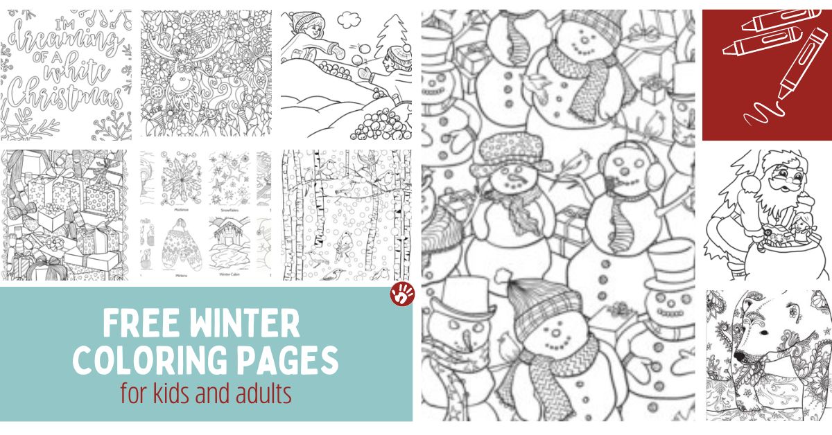 Christmas & Winter Coloring Pages for Kids to Color