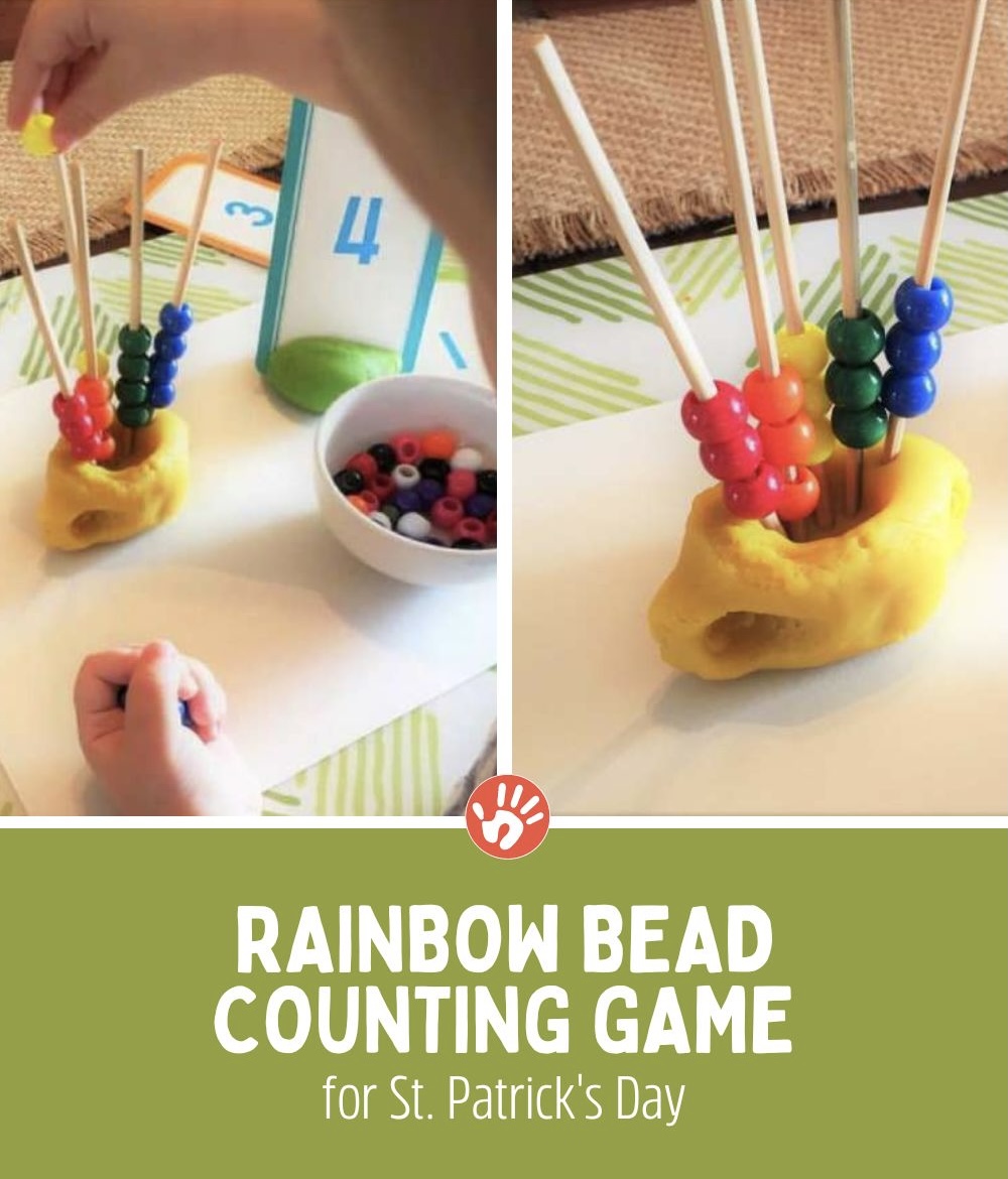 This bead counting rainbow is such a cute way for preschoolers to learn numbers and counting!