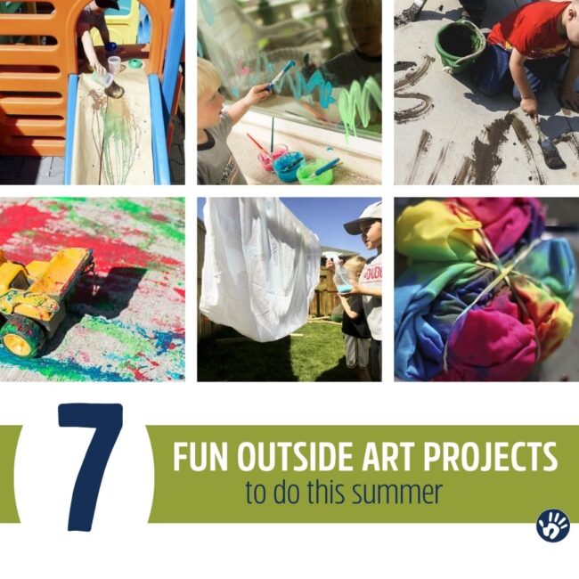 These look like fun summer art projects we need to do with the kids! Check out these 7 must-do summer art projects, regardless of the mess! Take you toddlers and preschoolers outside in the nice weather and create some big messy art together!